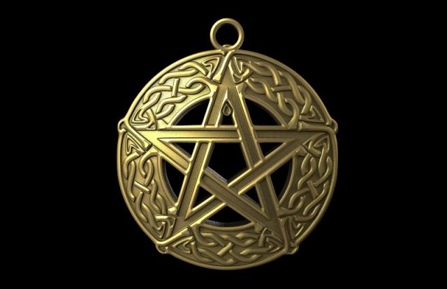 celtic pentagram 3D 프린트 모델 .c4d .max .obj .3ds .fbx .stl .blend 