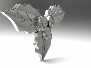 skull leaves pendant 3D 프린트 모델