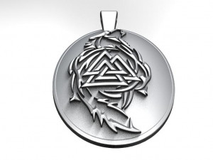 valknut wolf pendant 3D Print Model
