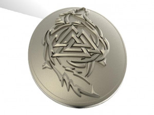 valknut wolf pendant 3D Print Model