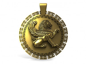 winged lion pendant 3D Print Model