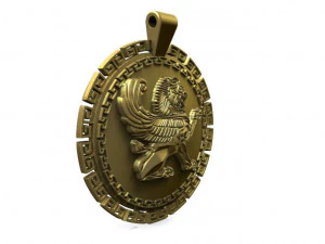 winged lion pendant 3D Print Model