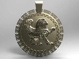 winged lion pendant 3D Print Model