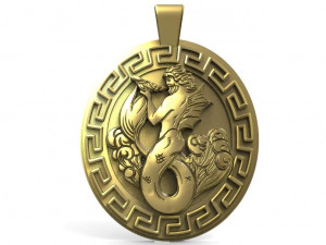 poseidon pendant Modelo de Impressão 3D