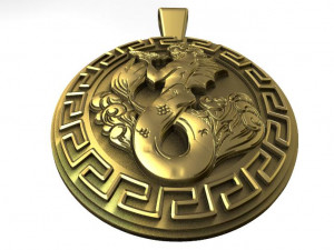poseidon pendant Model Cetak 3D