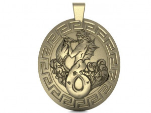poseidon pendant Model Cetak 3D