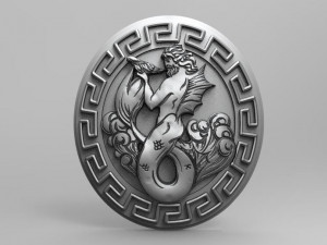 poseidon pendant Model Cetak 3D