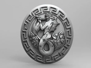 poseidon pendant 3D Print Model