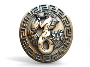 poseidon pendant Model Cetak 3D