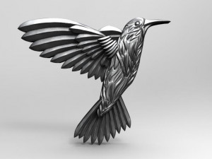 hummingbird pendant 4 3Dプリントモデル