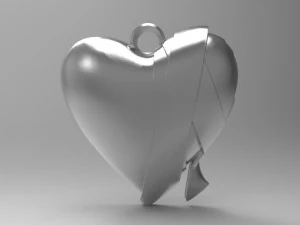 Verband-Herzanhänger 3D Druckmodell