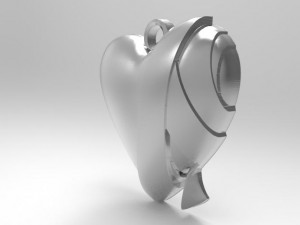 bandage heart pendant 3D 打印模型