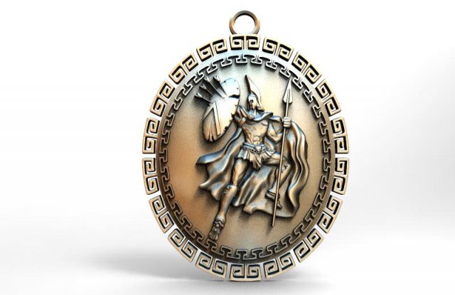 spartan pendant 11 3D 프린트 모델 .c4d .max .obj .3ds .fbx .stl .blend 