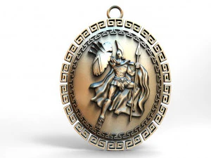 ciondolo spartano 11 Modello di stampa 3D