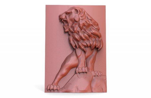 lion cnc 4 3D Принт Модель .c4d .max .obj .3ds .fbx .stl .blend 