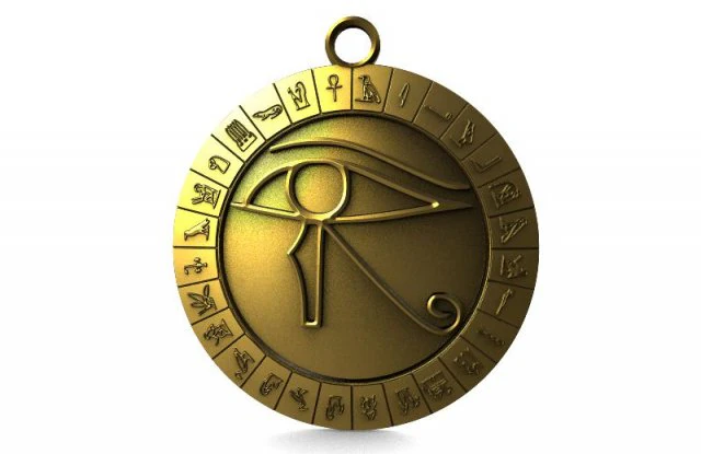 eye of horus pendant 3D Print Model .c4d .max .obj .3ds .fbx .stl .blend 