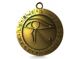 eye of horus pendant 3D प्रिंट मॉडल
