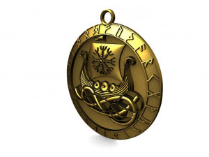 viking ship pendant 3Dプリントモデル