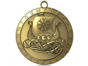 viking ship pendant 3D printmodel