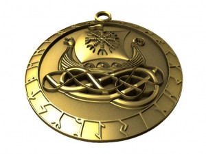 viking ship pendant 3D printmodel