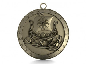 viking ship pendant 3D printmodel