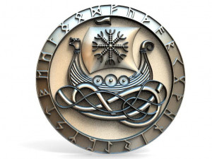viking ship pendant 3D printmodel