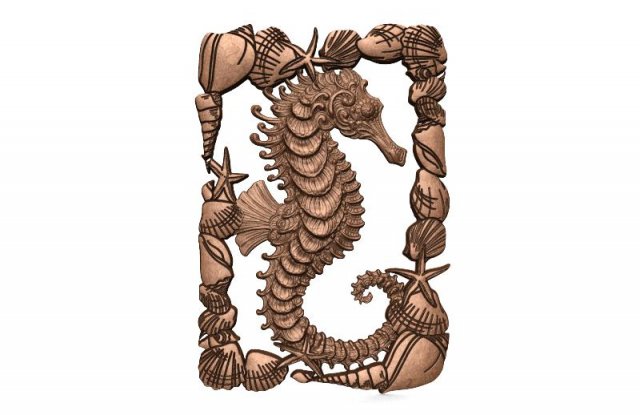 seahorse cnc 3D प्रिंट मॉडल .c4d .max .obj .3ds .fbx .stl .blend 