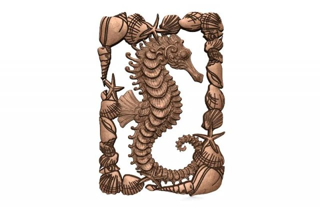 seahorse cnc 3D Print Model .c4d .max .obj .3ds .fbx .stl .blend 