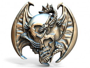 dragon skull pendant 3D प्रिंट मॉडल