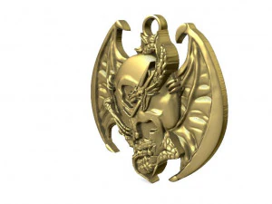 dragon skull pendant 3D Print Model