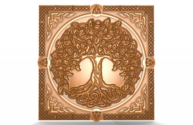 celtic tree of life cnc 3D Print Model .c4d .max .obj .3ds .fbx .stl .blend 
