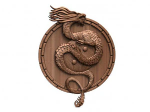 yin yang dragon cnc 3D Print Model