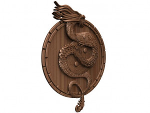 yin yang dragon cnc 3D Print Model