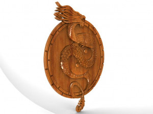 yin yang dragon cnc 3D Print Model