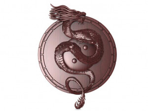 yin yang dragon cnc 3D Print Model