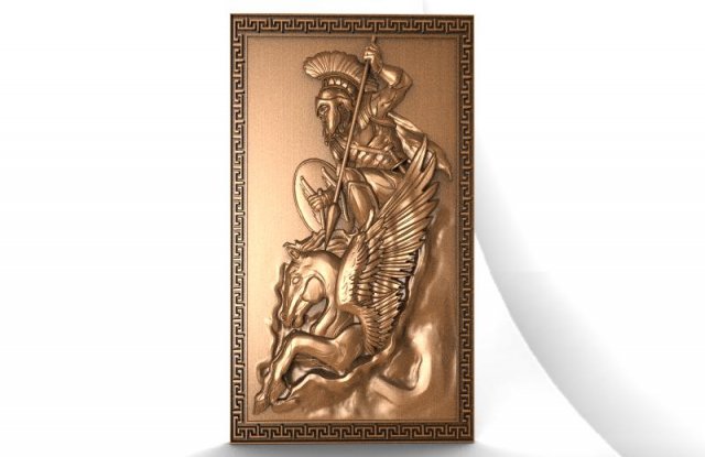 perseus on pegasus cnc Modello di stampa 3D .c4d .max .obj .3ds .fbx .stl .blend 