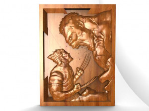wolverine vs hulk cnc Model Cetak 3D