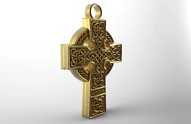 celtic cross pendant 4 3D Print Model .c4d .max .obj .3ds .fbx .stl .blend 