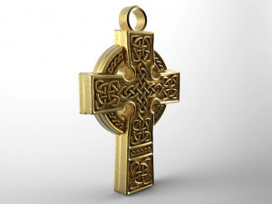 celtic cross pendant 4 3D Print Model