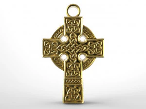celtic cross pendant 4 3D Print Model