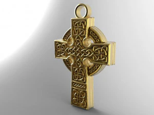 celtic cross pendant 4 3D Print Model
