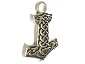 thor hammer pendant 4 3D Print Model