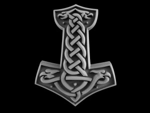 thor hammer pendant 4 3D 프린트 모델