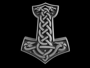 thor hammer pendant 4 3D Print Model