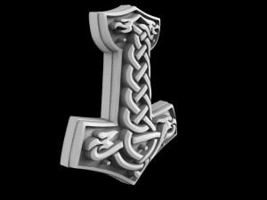 thor hammer pendant 4 3D 프린트 모델