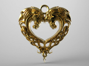 celtic horse pendant 2 3D Принт Модель