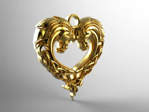 celtic horse pendant 2 3D Print Model