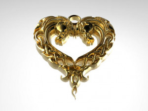 celtic horse pendant 2 3D Baskı Modeli