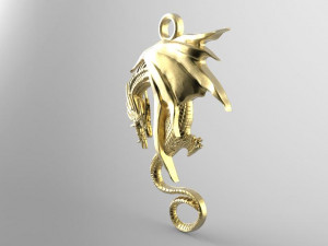 dragon pendant Modello di stampa 3D