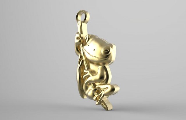 frog pendant 3D Принт Модель .c4d .max .obj .3ds .fbx .stl .blend 